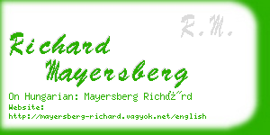 richard mayersberg business card